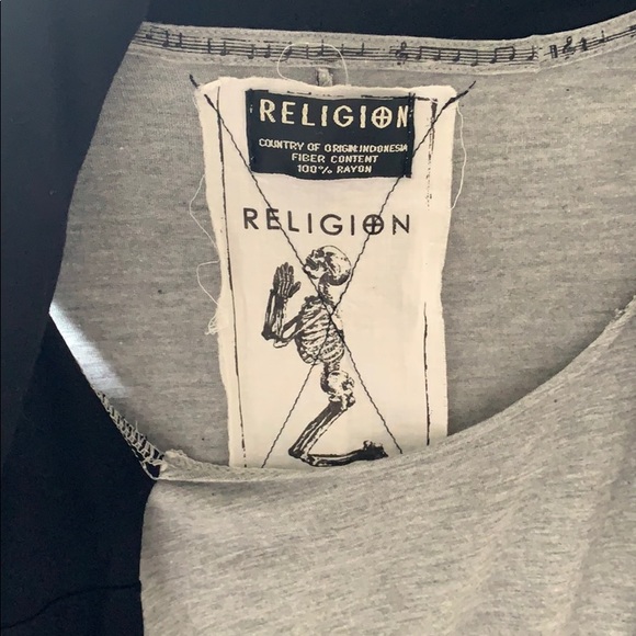 Religion UK Hooded Long-Sleeve Tee with Scarf Neck - Picture 2 of 4